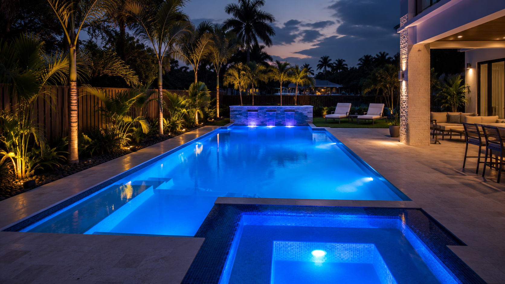 Pool light repair and LED pool light installation in Miami by DG Pool Supply